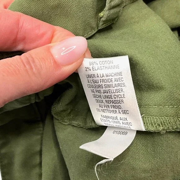 Nili Lotan Shon Pants Green Barrel Cropped Wide Leg Baggy Size 8 - Picture 10 of 10